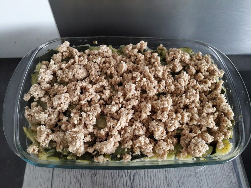 Cliquez pour zoomer ! Crumble courgettes, basilic et parmesan Thermomix par tutimarie