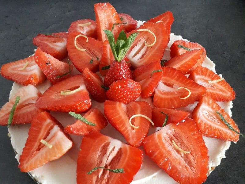 Cliquez pour zoomer ! Tarte aux fraises sans cuisson Thermomix par tutimarie