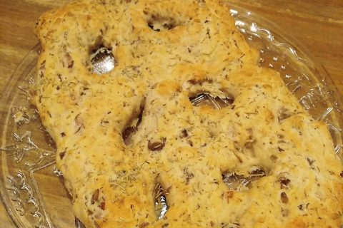 Cliquez pour zoomer ! Fougasse olives et lardons au Thermomix