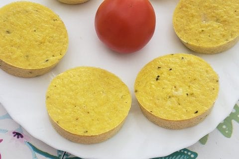 Cliquez pour zoomer ! Petits flans courgettes coeur fondant au gorgonzola Thermomix par Sylvie