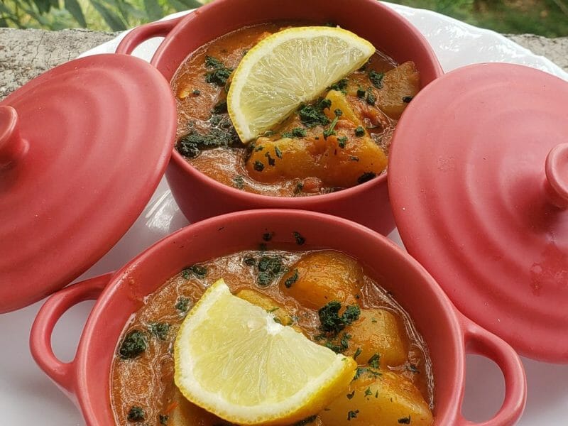 Cliquez pour zoomer ! Concombre cuit lardons tomate paprika Thermomix par Sylvie