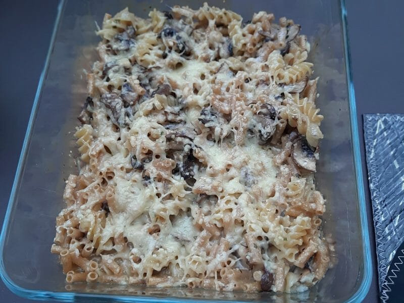 Cliquez pour zoomer ! Gratin de pennes aux champignons Thermomix par DidineNath