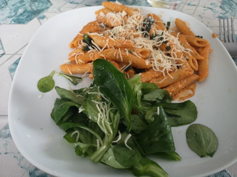 Cliquez pour zoomer ! Pâtes sauce rosée ail et basilic Thermomix par Scorpion68