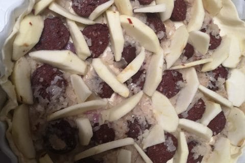 Cliquez pour zoomer ! Tarte au boudin noir et aux pommes Thermomix par Scorpion68