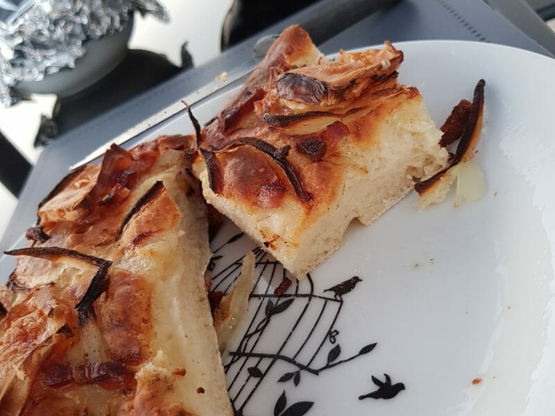 Cliquez pour zoomer ! Fougasse chèvre et lardons Thermomix par Erika41