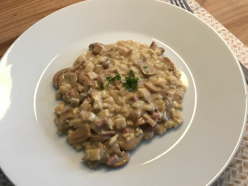 Cliquez pour zoomer ! Risotto de crozets et champignons Thermomix par celimen57