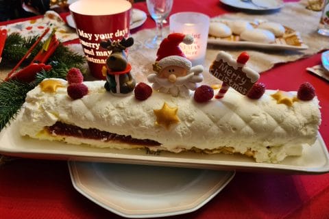 Cliquez pour zoomer ! Bûche citron et framboises Thermomix par jeffaure