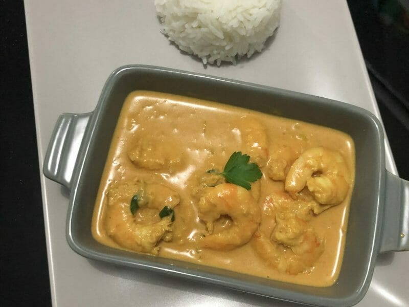 Cliquez pour zoomer ! Curry de crevettes au lait de coco Thermomix par dreys