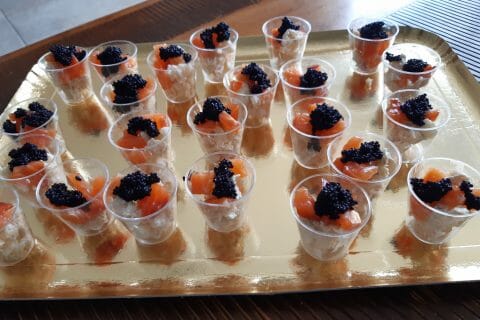 Cliquez pour zoomer ! Verrines au saumon et pommes granny Thermomix par bléau