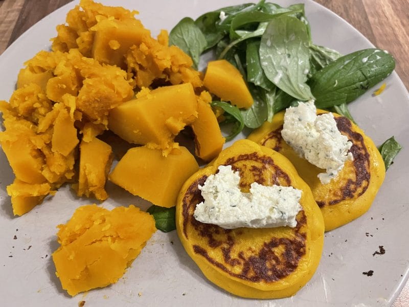 Cliquez pour zoomer ! Galette de butternut anti-gaspi Thermomix par hyppolite