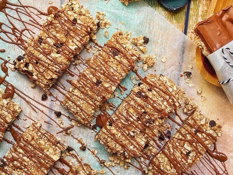 Cliquez pour zoomer ! Barres de céréales à l’avoine, noisettes, banane et chocolat Thermomix par cassoudac