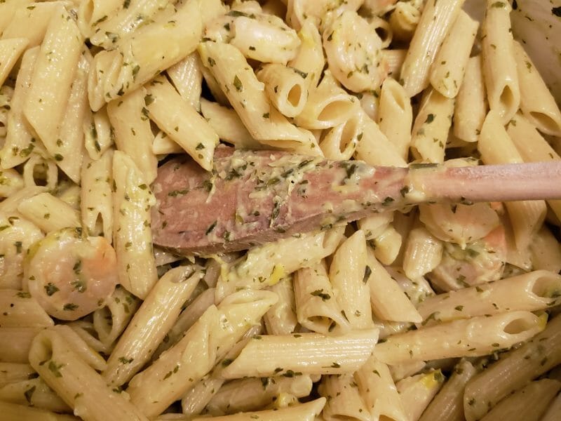 Cliquez pour zoomer ! Crevettes roses aux poireaux Thermomix par bezyne