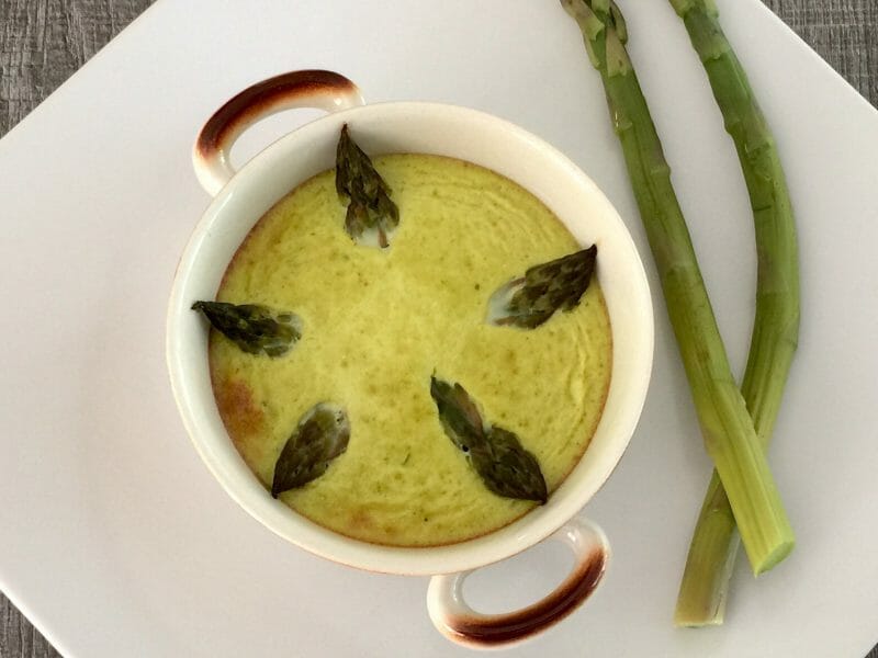 Flan aux asperges et parmesan au Thermomix Cookomix