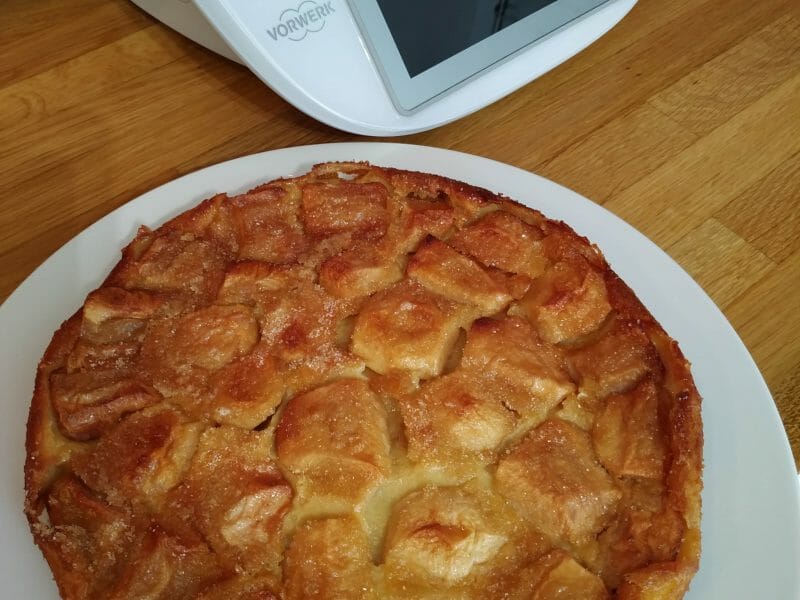 Cliquez pour zoomer ! Flognarde aux pommes (clafoutis aux pommes) Thermomix par ionion19