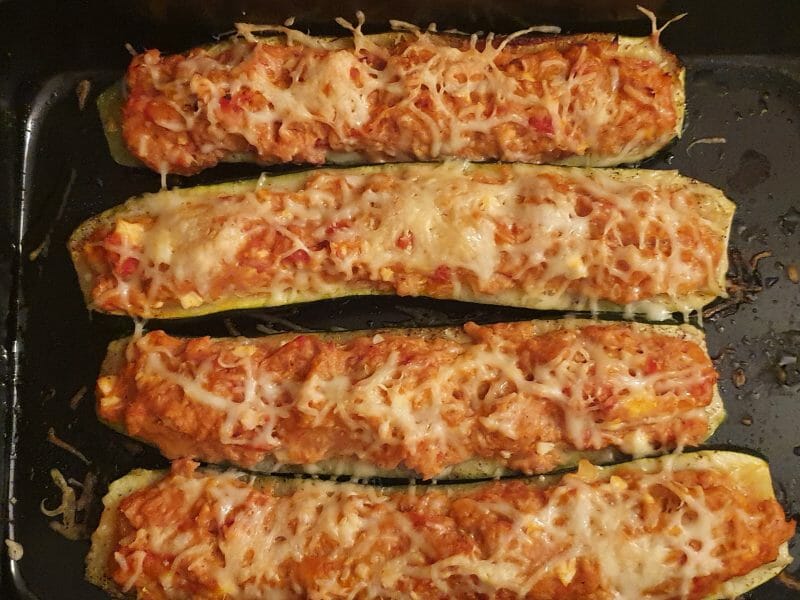 Cliquez pour zoomer ! Courgettes farcies au thon Thermomix par Cécile