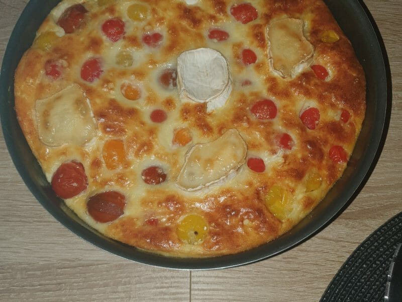 Cliquez pour zoomer ! Clafoutis tomates cerises et fromage de chèvre Thermomix par lili5716