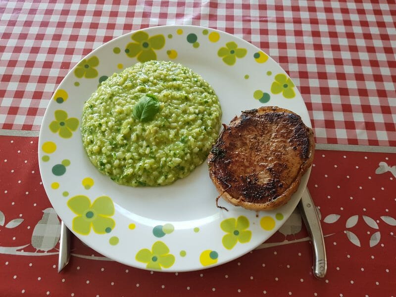 Cliquez pour zoomer ! Risotto au pesto d’épinards et basilic Thermomix par cokete