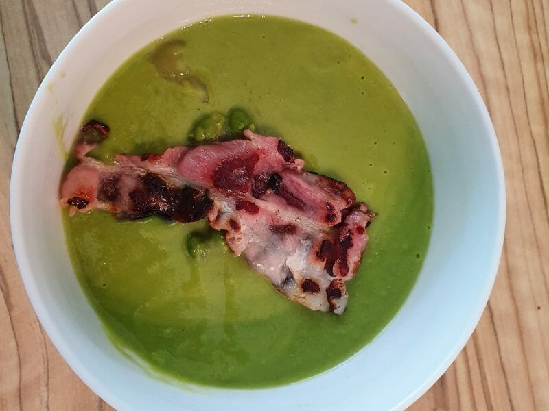 Cliquez pour zoomer ! Crème de petits pois à la mozzarella Thermomix par bruno33