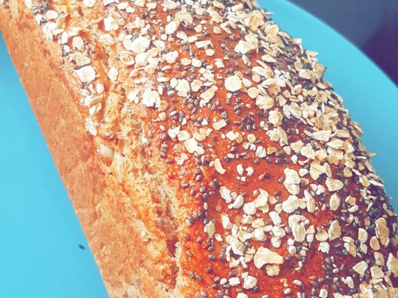 Cliquez pour zoomer ! Pain aux flocons d’avoine et au miel Thermomix par lise