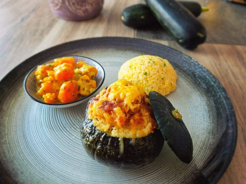 Cliquez pour zoomer ! Courgettes rondes farcies à la ricotta Thermomix par Insta @maggielesbonspetitsplats