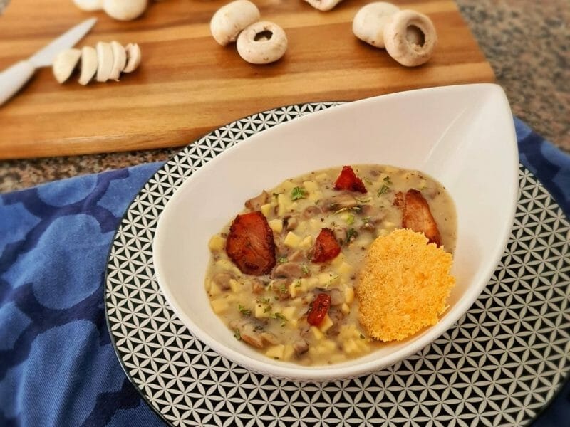 Cliquez pour zoomer ! Risotto de crozets et champignons Thermomix par Insta @maggielesbonspetitsplats