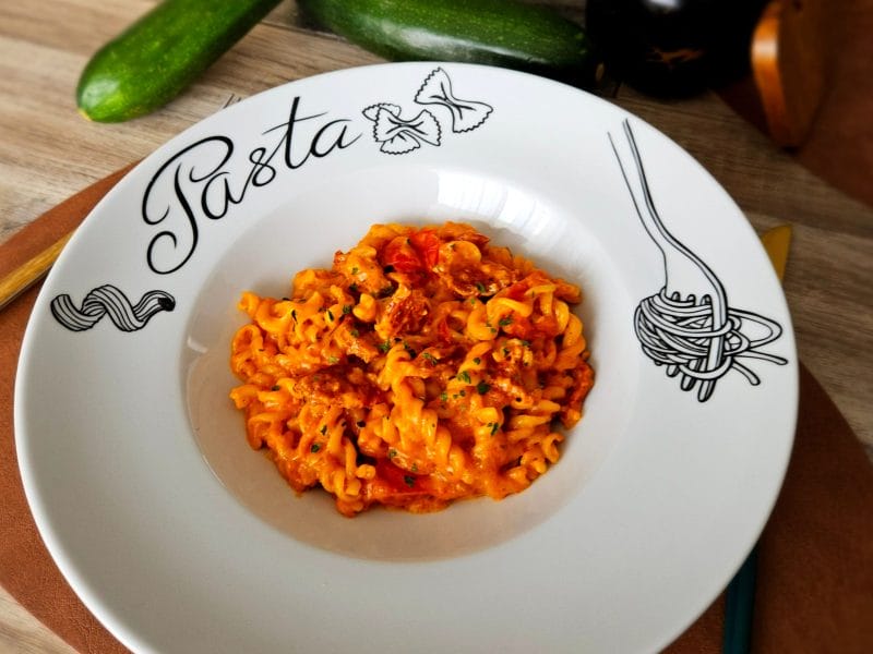 Cliquez pour zoomer ! Fusilli aux tomates et au chorizo Thermomix par Insta @maggielesbonspetitsplats