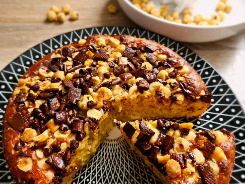 Cliquez pour zoomer ! Moelleux poires, noisettes et chocolat Thermomix par Insta @maggielesbonspetitsplats