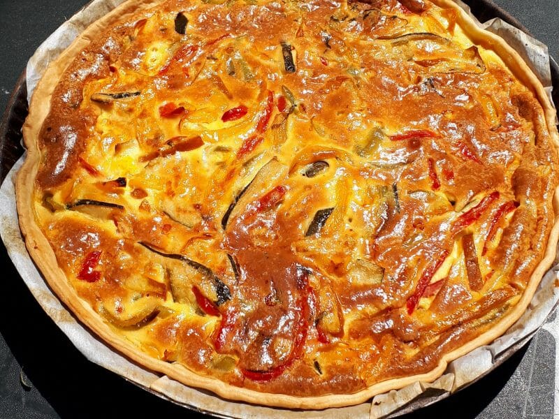 Cliquez pour zoomer ! Quiche poivrons et courgettes Thermomix par mamiche1809