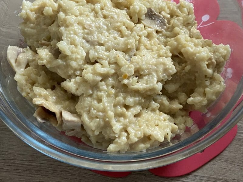 Cliquez pour zoomer ! Risotto poulet et champignons Thermomix par gigi5444