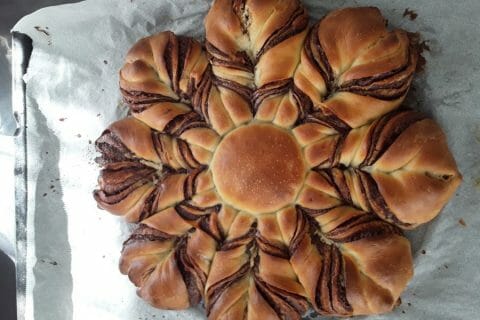 Cliquez pour zoomer ! Brioche étoilée au Nutella au Thermomix
