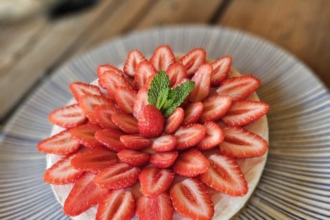 Cliquez pour zoomer ! Tarte aux fraises sans cuisson Thermomix par bebajulo