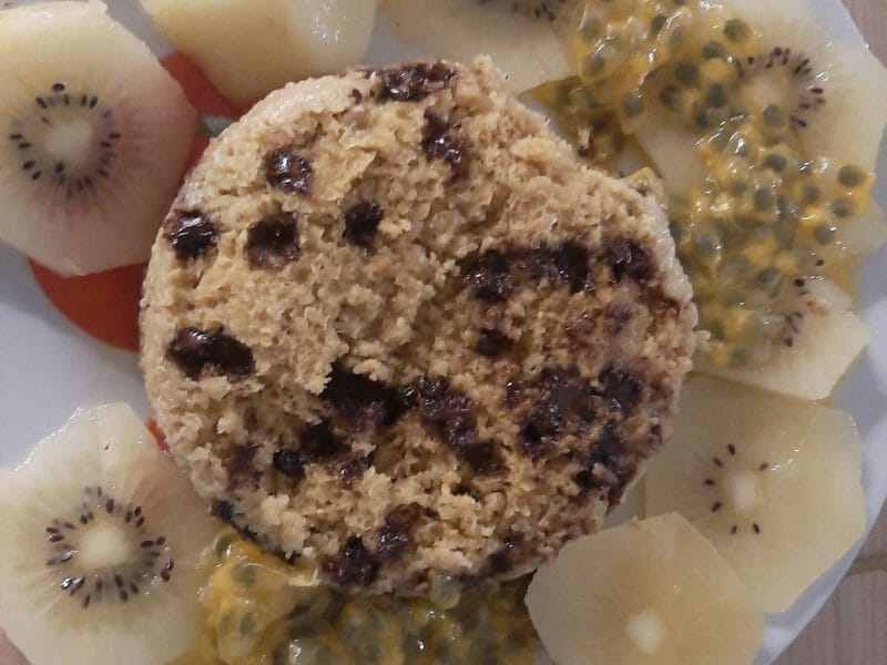 Cliquez pour zoomer ! Bowl cake banane et pépites de chocolat Thermomix par aissata