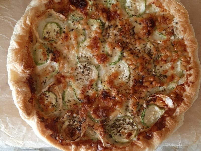 Cliquez pour zoomer ! Tarte courgettes, chèvre et pignons de pin Thermomix par selly06