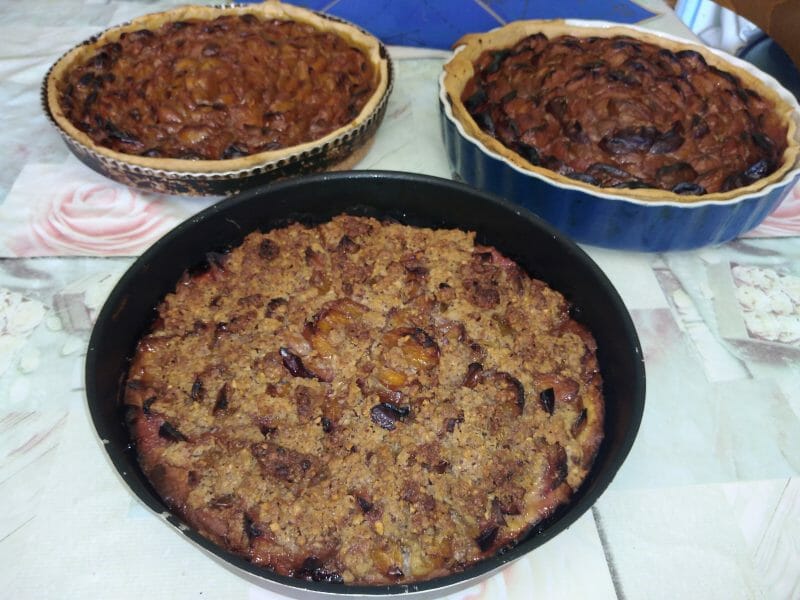 Cliquez pour zoomer ! Tarte briochée aux prunes avec streusel Thermomix par nany67