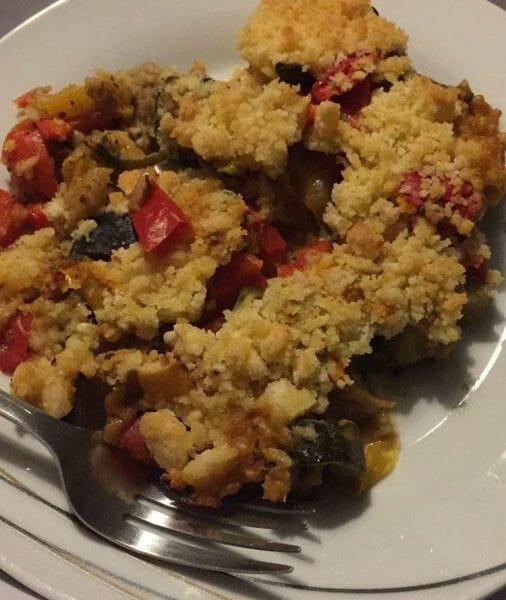Cliquez pour zoomer ! Crumble aux légumes provençaux Thermomix par AyliNaws