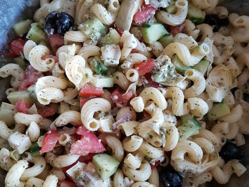 Cliquez pour zoomer ! Salade de pâtes à la grecque Thermomix par satova