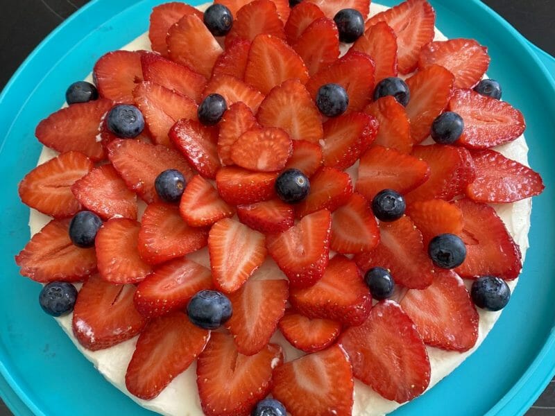 Cliquez pour zoomer ! Tarte aux fraises sans cuisson Thermomix par marion8369