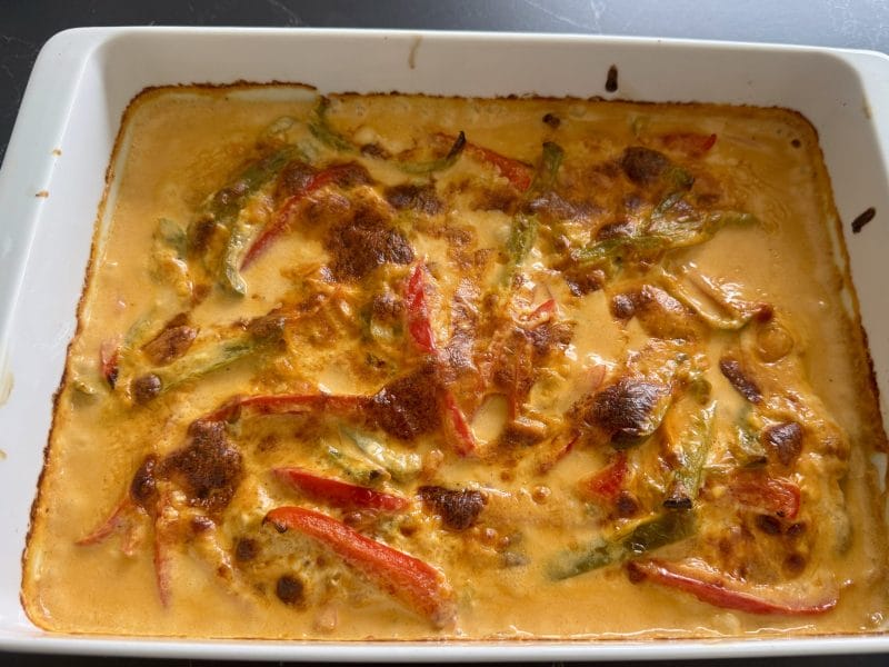 Cliquez pour zoomer ! Poulet à la crème de poivrons Thermomix par marion8369