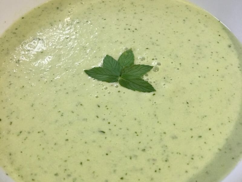 Cliquez pour zoomer ! Soupe froide concombre et menthe Thermomix par Auriane