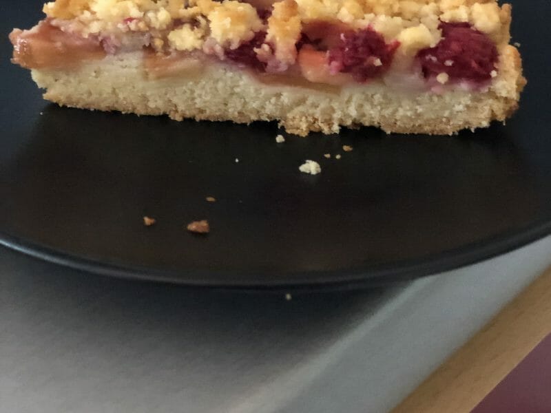 Cliquez pour zoomer ! Cookie-crumble rhubarbe framboises Thermomix par tizia67