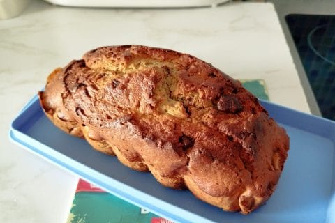 Cliquez pour zoomer ! Cake banane et pépites de chocolat Thermomix par ynomra