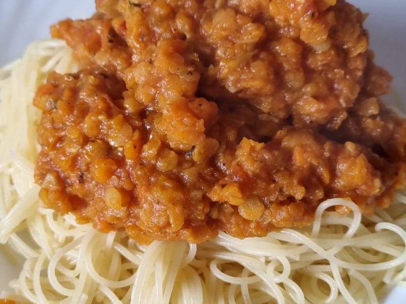 Cliquez pour zoomer ! Bolognaise végétarienne aux lentilles Thermomix par Theloutch