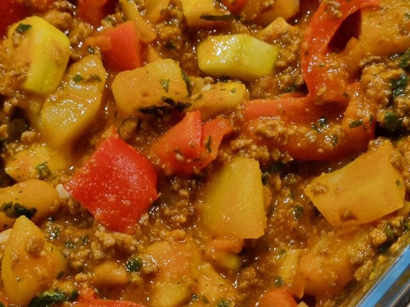 Cliquez pour zoomer ! Boeuf aux poivrons et pommes de terre Thermomix par Theloutch