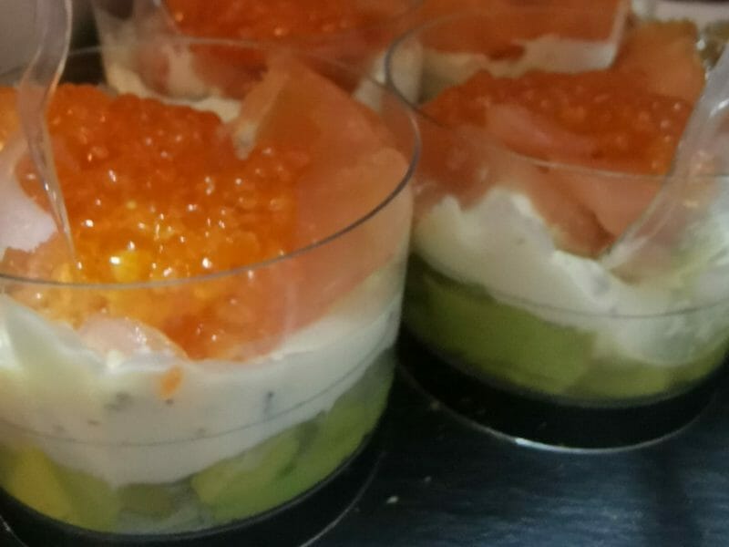 Cliquez pour zoomer ! Verrines saumon avocat Thermomix par chachaaa68