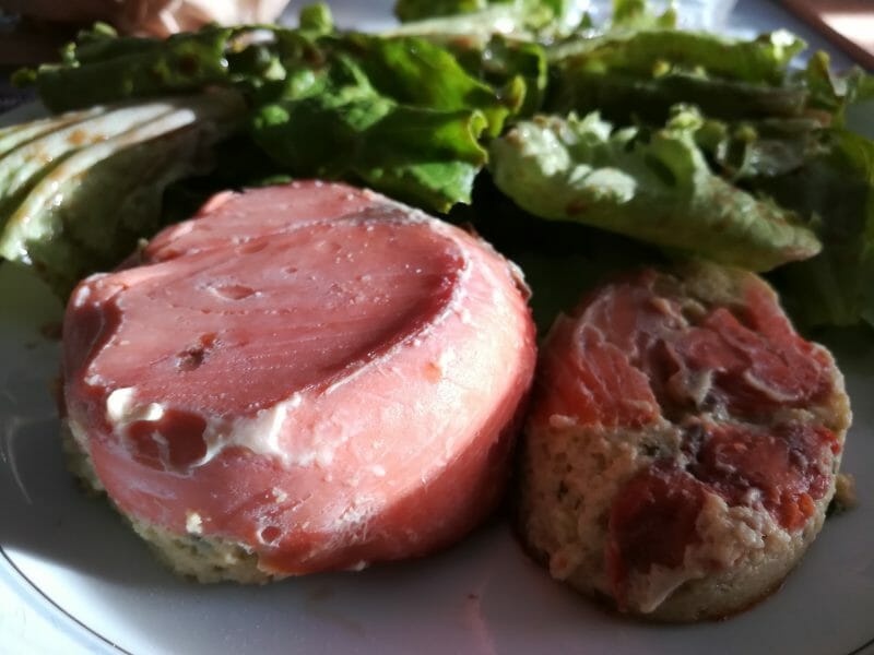 Timbales de courgettes et saumon fumé au Thermomix Cookomix