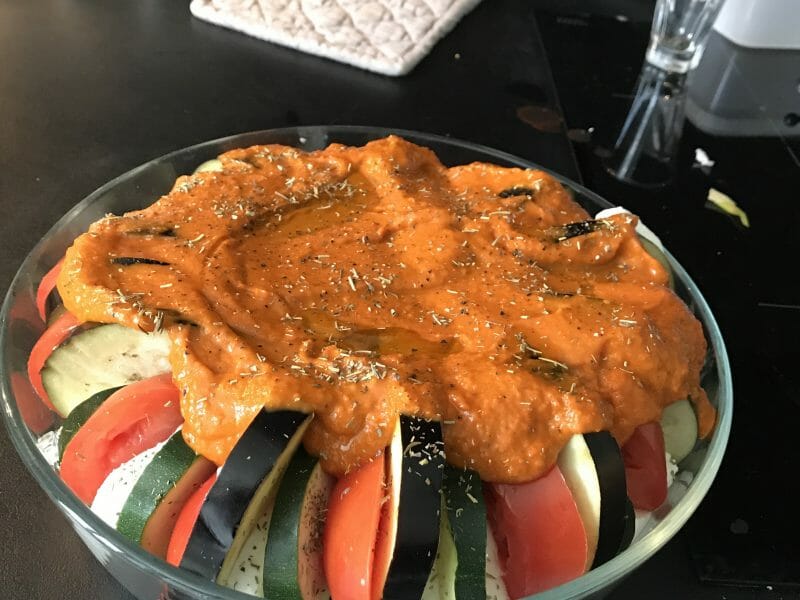 Cliquez pour zoomer ! Tian de légumes et mozarella Thermomix par robadam54420