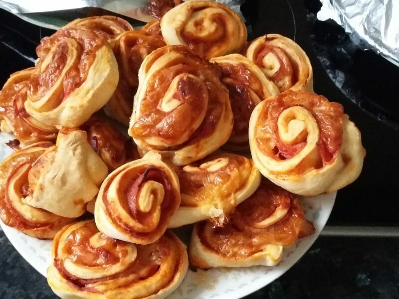 Cliquez pour zoomer ! Pizza rolls jambon champignons Thermomix par Gwenaëlle