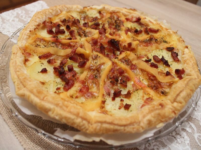 Cliquez pour zoomer ! Tarte aux pommes de terre et lardons Thermomix par yetah