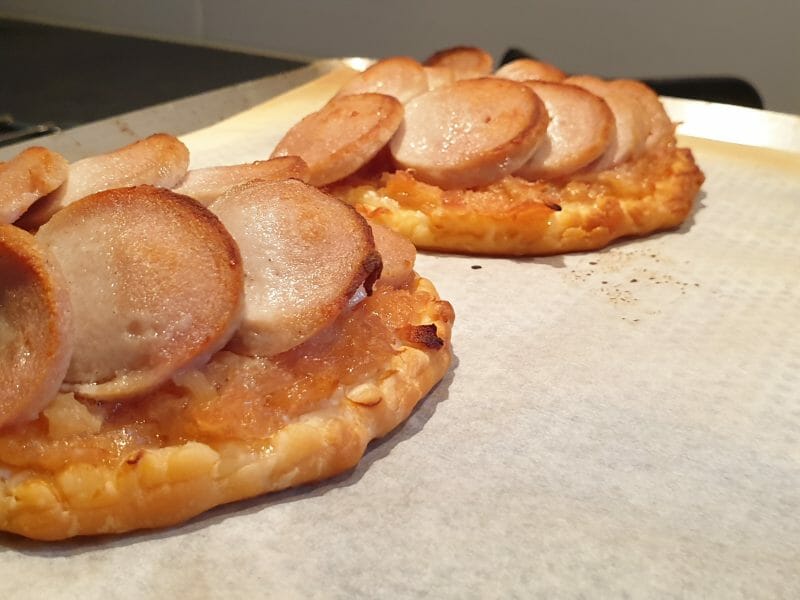 Cliquez pour zoomer ! Tarte de boudin blanc et chutney d’ananas Thermomix par debbo