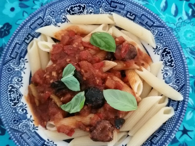 Cliquez pour zoomer ! Penne alla puttanesca Thermomix par chouette91